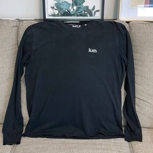 Kith L/S Serif Tee- Soft black